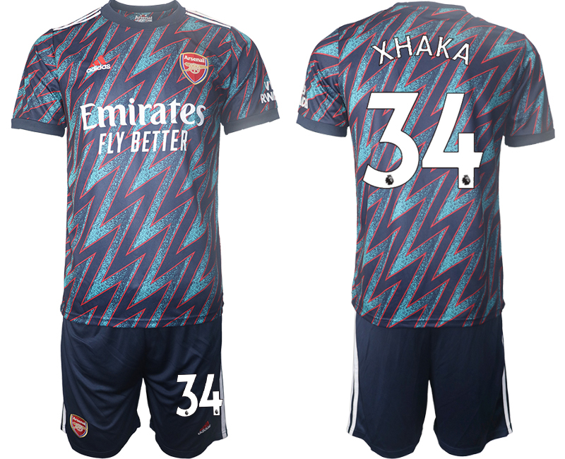 Men 2021-2022 Club Arsenal away blue #34 Soccer Jersey